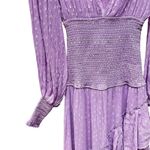Rococo Sand Nut Ruffle Midi Dress in Lilac Shimmer Purple Size XS Photo 6