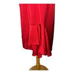 Melissa Paige Red Crochet Neck Bell Sleeve Blouse Top Elegant Women Size Medium Photo 4