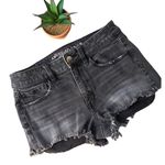 American Eagle Womens Shorts Size 6 Hi-Rise Jean Booty Distressed Black Festival Photo 0