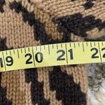 Lauren Ralph Lauren Leopard Print Lambswool Cardigan Sweater Button Front Sz Med Tan Photo 13