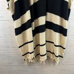 fab'rik  Black and Cream Color Block Open Front Cardigan Size S/M Photo 4