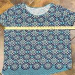 kim rogers  Geometric Print Short Sleeve Blouse 1X Photo 2