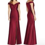 Alfred Sung  Formal Dress Maxi Off Shoulder  Burgundy Womens 12 R NEW Photo 1