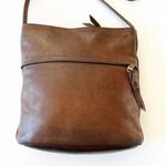 Vintage Sven California Brown Leather Crossbody Bag Boho Style Minimalist Look Photo 4