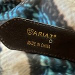 Ariat Tooled Leather Belt with Silver Buckle Large Brown Photo 3