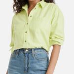 Universal Threads Universal Thread Neon Button Down - Light Green Photo 0