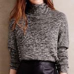 Anthropologie Moth gray marled turtleneck sweater Photo 1