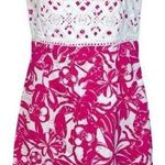 Lilly Pulitzer Dress Jubilee Coronado Pink Lobster Crochet Size 8 Photo 0