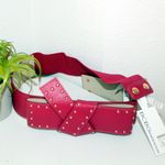 BCBGeneration NWT BCBGenration Wide Studded Bow Belt Red Photo 4