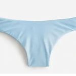 J.Crew Curved Waist Cheeky Bikini Bottom Beach Swim Minimalist Blue Large NWT Photo 2