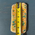Source Unknown Vintage 1970s Yellow Floral Beaded Sunglass Case Photo 3