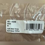 Show Me Your Mumu NWT Faith Maxi Dress Soft Beige Chiffon Size M Bridesmaid Photo 3