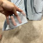 Cynthia & Sahar Gown Large Off Shoulder Corset Satin Dress Mermaid Baby Blue Photo 10