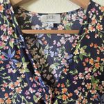 Johnny Was Jade Silk Mini Floral Ruffle Button Above The Knee Dress Size XS Photo 1