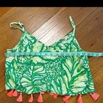 Lilly Pulitzer  Ramona Crop Top Toucan Green Coco Loca top size 8 Photo 6