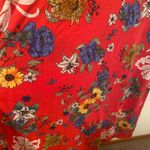 ASOS  Pleated‎ Cami Maxi Dress Red Floral Print Photo 5