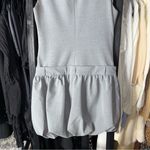 ZARA Small Structured Grey Bubble Hem Mini Dress Photo 10