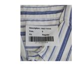 UNTUCKit Pinot Perse Womens Sz 8 Long Sleeve Button Up Blue White Striped NWT Photo 2