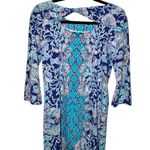 Lilly Pulitzer Bay Dress Your Biggest Fan Lapis Lazuli Size Small Resortwear Photo 1