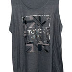 Xersion Tank Top Sleeveless Tie Gray Athleisure Activewear Tough Girl L Photo 0