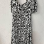 Faithfull the Brand  Gabriela Zebra Stripe Black White Puff Sleeve Midi Dress M Photo 9