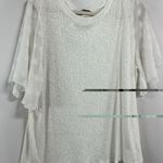 Womans Marc NY Short Flutter Sleeve Pullover T Shirt XL White NWT Photo 0