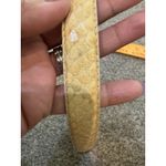 Dame Genuine Snakeskin Women's Yellow Belt Deco Gold Silver Hook Buckle Brown Photo 7