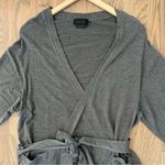 Hatch Knit Jersey Bamboo Maternity / Postpartum Robe in Charcoal Grey One Size Gray Size undefined Photo 6