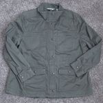 L.L.Bean Utility Chore Jacket Dusty Olive XL Petite Zip Front Pockets Casual Photo 4
