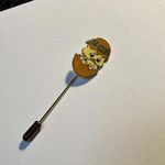 Chick In An Egg Enamel Lapel Stick Pin Signed Centennia 1979 Photo 4