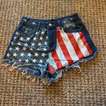 American flag Jean shorts Blue Photo 0