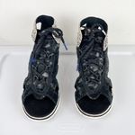 Sorel Tivoli Cut Out Calf Hair Sneaker Gladiator Sandals Sz 8 Black Photo 5
