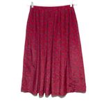 Leslie Fay VTG Floral Pleated Skirt Womens 12 Pull On Prairie Cottagecore 26" Photo 2