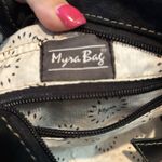 Myra Bag Boho Western Crossbody‎ Bag Boho Tapestry Black Leather Tassel Zipper Photo 9