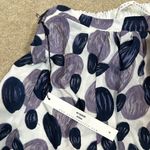 Susana Monaco  NWT Eclipse Mini Skirt Lined Dot White Purple Stretch Women Size 4 Photo 3