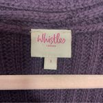 Whistles London Knit Sweater Cardigan Lambswool Cashmere Angora blend Purple Size L Photo 4