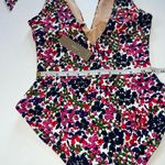 J.Crew Tie-Shoulder One-Piece Swimsuit in Watermark Floral Print Size 2 Photo 3