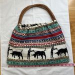 Womens Tapestry Purse/tote handbag, PORTUGAL Acores Running of The Bulls Boho Red Photo 13