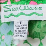 Vintage 60’s Sea Waves Green Floral Bermuda Shorts Photo 4
