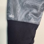 Alo Yoga Goddess Ribbed Ruched Leggings Black Marble Photo 8
