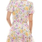 Crystal Doll Floral Flowy Puffed Sleeve Dress Photo 1