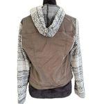 Wallflower, junior size XL, long sleeve green jeans button down shacket Photo 3