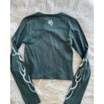Darc Sport Wolves Flame Long Sleeve Baby Tee Norse Green Size Medium Photo 4
