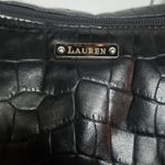 Ralph Lauren Lauren  Black Croc-Embossed Shoulder Bag Photo 4