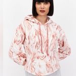 Jenni  Marble Print Dusty Rose Hoodie Photo 0