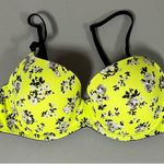 Victoria's Secret Victoria’s Secret Neon Yellow Green Lightly-Lined Floral Bra Bralette Brassiere Lingerie Size 32D 🌼✨ Photo 0