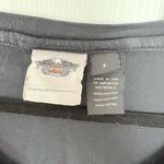 Harley Davidson Harley-Davidson Motorcycles Distressed Black Short Sleeve V-Neck Tee Shirt Photo 2