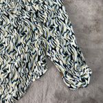 Joie  Abstract Print Blouse Long Sleeve Button‎ Down Shirt Small Silk Minimalist Photo 6