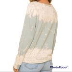 Hem & Thread  small mint tie front tie dye sweatshirt long sleeve pullover NWT Photo 2