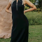 Show Me Your Mumu NWT! CHARLIE ZIP MAXI SWEATER DRESS - BLACK Photo 0